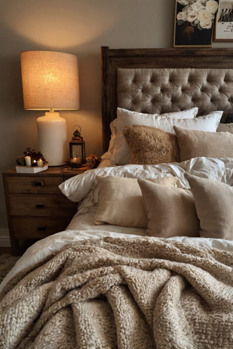 Fall bedroom decor, Cozy bedroom essentials, Bedroom upgrade ideas, Fall bedroom accessories, Cozy home accessories