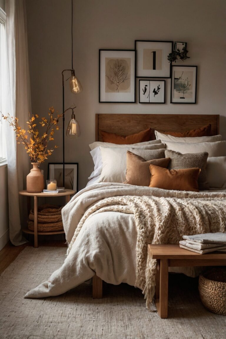 cozy bedroom decor, fall bedroom ideas, bedroom makeover, bedroom design tips, bedroom styling