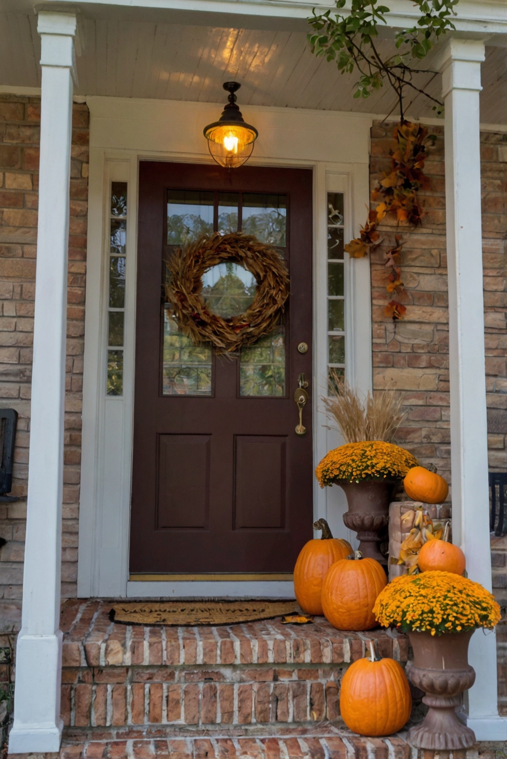 porch decor ideas, fall porch decor, outdoor fall decorations, autumn front porch, festive porch decorations