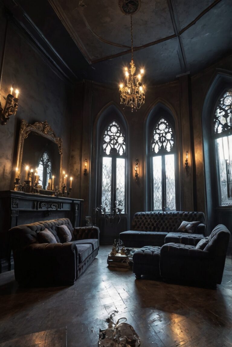 Gothic living room decor, Gothic furniture, Dark living room ideas, Vintage Gothic design, Gothic home accessories