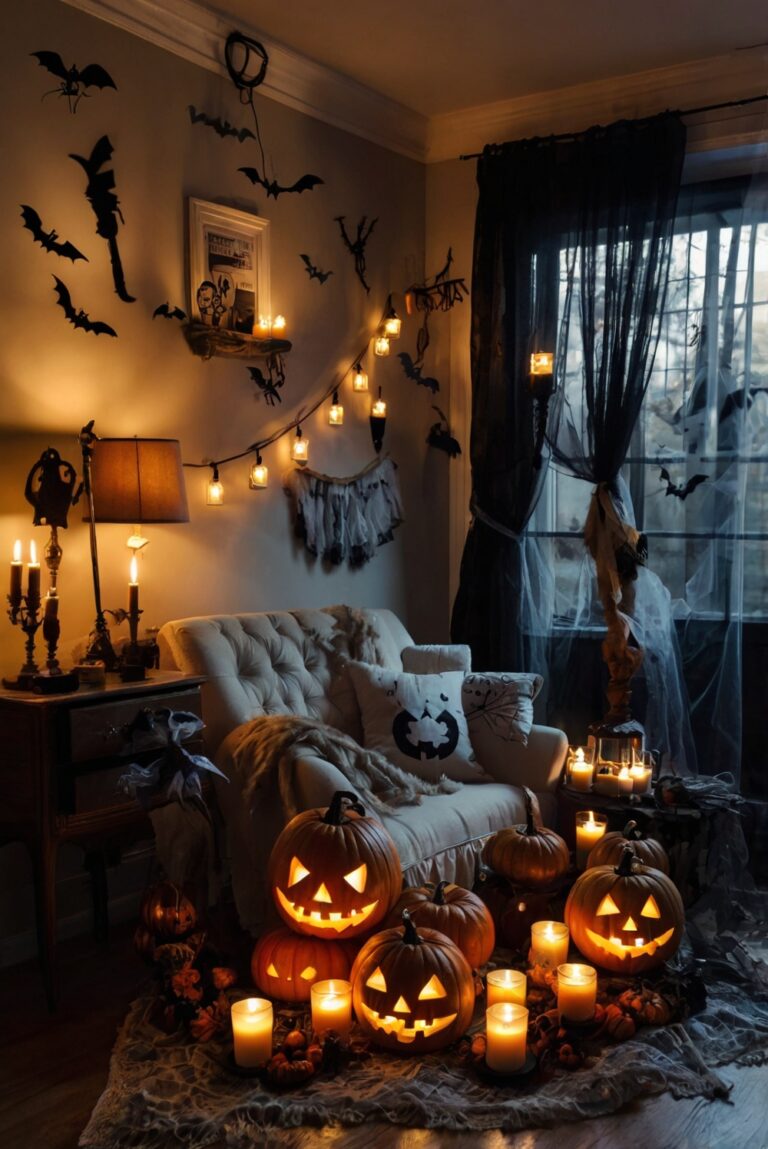 Halloween room decor, spooky room decorations, Halloween home decor, Halloween themed room, haunted house decor