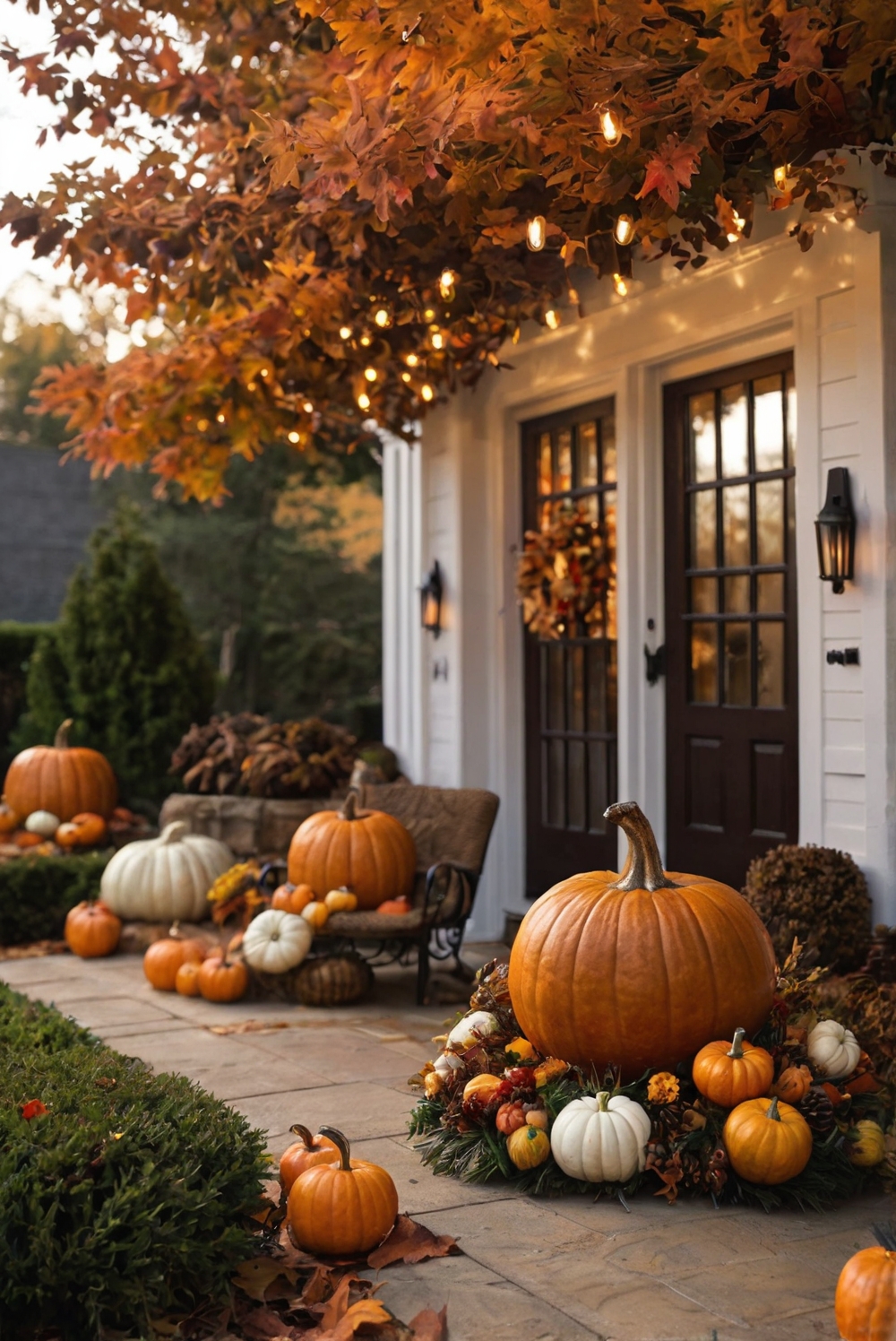 Thanksgiving outdoor decor, Outdoor Thanksgiving decorations, Thanksgiving decorating ideas, Thanksgiving porch decorations, Fall outdoor decorating