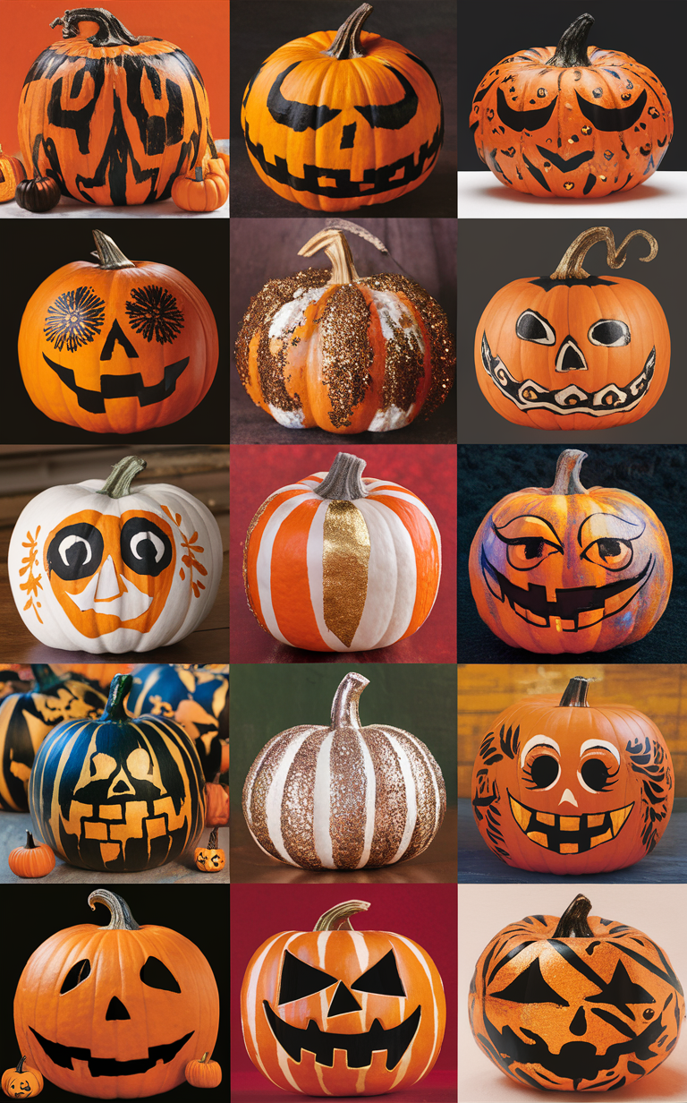 pumpkin painting, fall decor, DIY pumpkin ideas, trendy decorating, autumn crafts