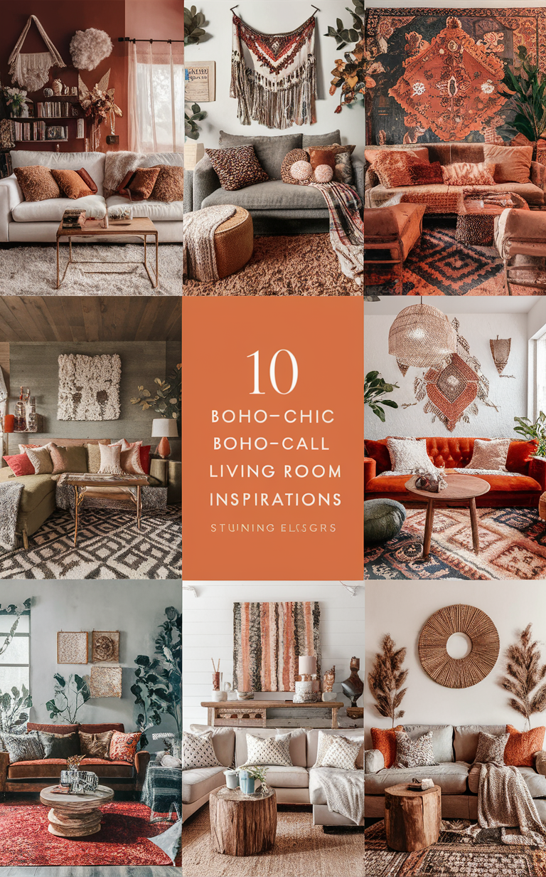 Boho chic decor, Fall living room, Stylish home accessories, Interior design inspiration, Trendy home decor