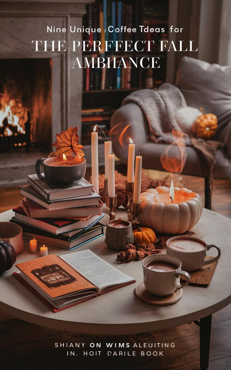 cozy living room decor ideas, coffee table styling tips, fall home decorations, interior design inspiration, seasonal home styling